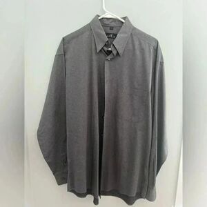Large Grey Gillio long sleeve dress shirt